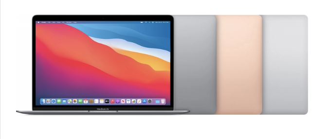 MacBook Pro showcasing a colorful desktop background - Royal Step