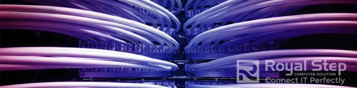 Network cables in a structured cabling setup ensuring seamless connectivity | Royal Step
